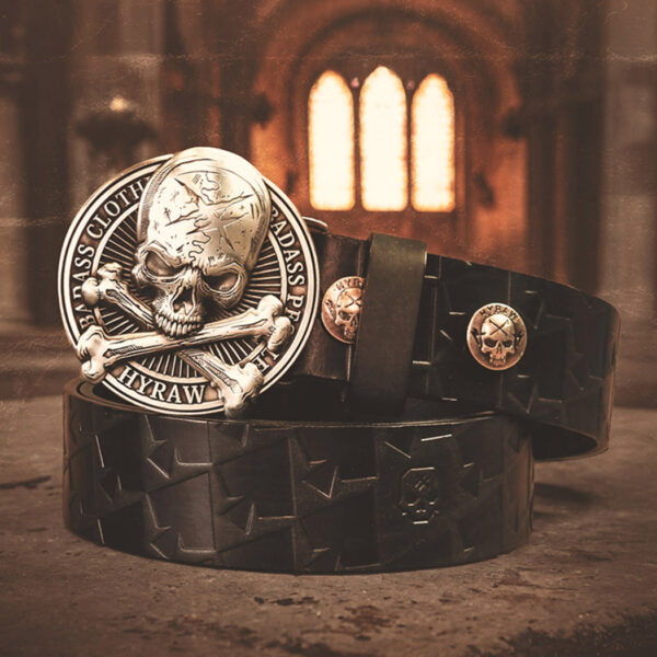 Ceinture HYRAW OF SPADES en cuir véritable.