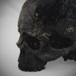 GLITTER BLACK Skull