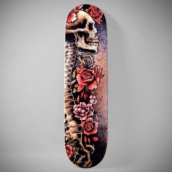Skateboard déco SKULL & ROSES