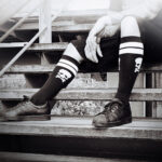 SKULL KNEE BLACK Socks