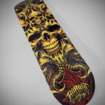 HORNED GODS deco skateboard