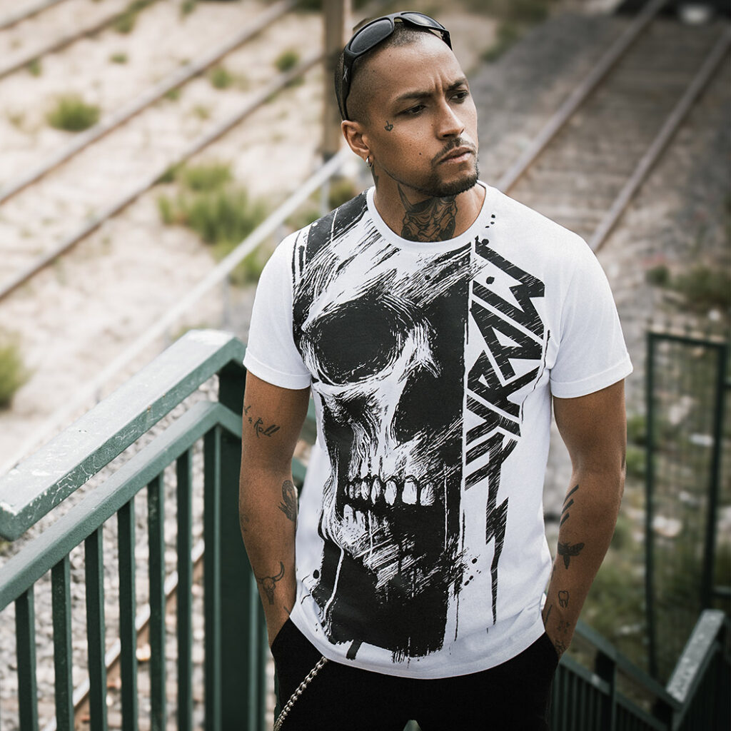 civarize skull 有刺鉄線 paint design tee civarize skull 有刺鉄線 paint design tee 【公式通販】