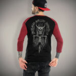 T-shirt raglan 3/4 HORNED GREY