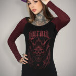 T-shirt femme LS RED BAT