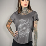 T-shirt femme BLUE ENGRAVED
