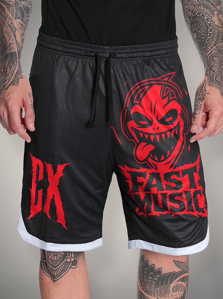 CRISIX FAST MUSIC sports shorts - HYRAW CLOTHING